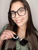 Armação Óculos Clipon 2 Em 1 Grau Feminino Quadrado Croácia