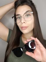 Armação Óculos Clipon 2 Em 1 Grau Feminino Redondo CostaRica - Palas Eyewear
