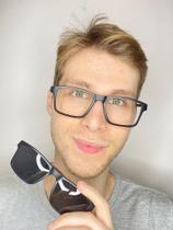 Armação Óculos Clipon 2 Em 1 Grau Retangular Equador