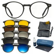 Armação Óculos Clipon 5 em 1 Redondo Extra Pequeno de Sol