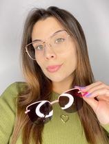 Armação Óculos Clipon Grau Feminino Gatinho Gabily 2 em 1 - Palas Eyewear