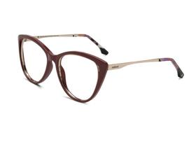 Armação Óculos Colcci Valentina C6114c2656 Bordo Brilho Dourado