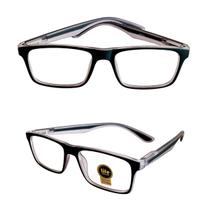 Armação Óculos com Grau +1.00 até +5.00 Leitura Perto Cinza Emborrachado