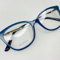 Armação Óculos de Grau Azul Estilo Moderno com Personalidade