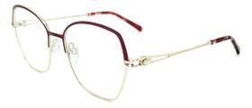 Armação Óculos De Grau Bulget Bg2189 04b 55 17 140 Dourado / Vermelho Perolado
