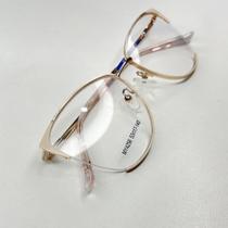 Armação Óculos de Grau ELLES Elegância Feminina com Toques Delicados