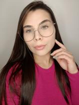 Armação Óculos de Grau Feminina Gatinho Jane Dourado com Preto Armação Óculos de Grau Feminina Gatinho Jane Dourado com Preto