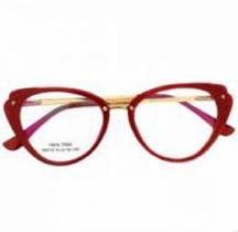 Armação Óculos de Grau Feminina Gatinho Kate Vermelho - Palas EyeWear