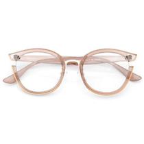 Armação Óculos de Grau Feminina Gatinho Office Dourada