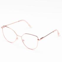 Armação Óculos de Grau Feminina Metal Gatinho Dourada Susan- Óculos Sunrise