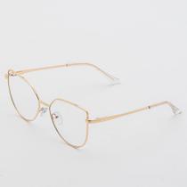 Armação Óculos de Grau Feminina Metal Gatinho Dourada Susan- Óculos Sunrise