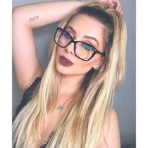 Armação Óculos De Grau Feminina Quadrada Preta Paraty