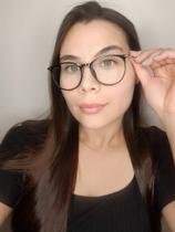 Armação Óculos de Grau Feminina Redonda Preto New Daly Armação Óculos de Grau Feminina Redonda Preto New Daly