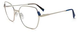 Armação Óculos De Grau Feminino Ana Hickmann Hi10060 06a 54 Dourado Claro/azul