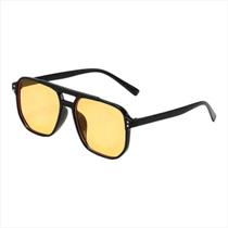 Armação Óculos De Grau Feminino Leti Quadrada Lente Amarelo Armação Óculos De Grau Feminino Leti Quadrada Lente Amarelo