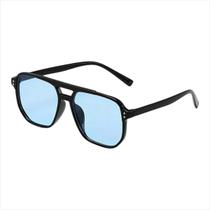 Armação Óculos De Grau Feminino Leti Quadrada Lente Azul Armação Óculos De Grau Feminino Leti Quadrada Lente Azul