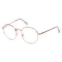 Armação Oculos De Grau Hexagonal Feminino Masculino Rosegold