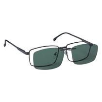 Armação Óculos De Grau Masculino Clipon 2 em 1 Polarizado Lente G15 Verde Grafite Tremix