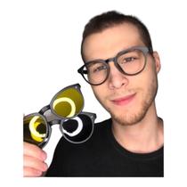 Armação Óculos De Grau Masculino Redondo 3 em 1 Renato Clipon