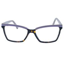 Armação Óculos de Grau Sorelle Feminina Retangular Gatinho Acetato Oncinha Lilás Armação Óculos de Grau Sorelle Feminina Retangular Gatinho Acetato Oncinha Lilás