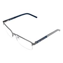 Armação Óculos de Grau Sorelle Masculino Retangular Nylon Prata Cinza Armação Óculos de Grau Sorelle Masculino Retangular Nylon Prata Cinza