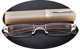 Armação Óculos De Leitura Portátil Caneta Sem Aro SP-200 Com Grau Perto Descanso Presbiopia Feminino Masculino - SHOP-1