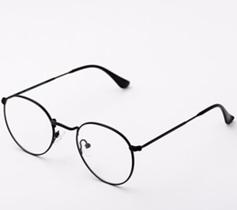 Armação Óculos Grau Clipon 2 Em 1 Redondo Marcos Preto