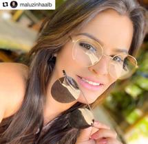 Armação Óculos Grau Clipon Sol Feminino Redondo 2 Em 1 Ariel