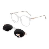 Armação Óculos Grau Feminina Amore 2 Em 1 Transparente