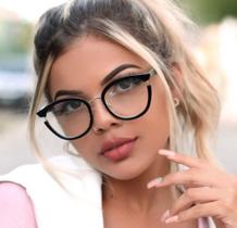 Armação Óculos Grau Feminina Redondo Oregon Preta Armação Óculos Grau Feminina Redondo Oregon Preta