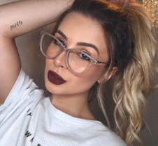 Armação Óculos Grau Feminino Quadrada Chicago Nude