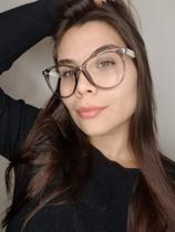 Armação Óculos Grau Feminino Redondo Seatle Cinza