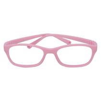 Armação Óculos Grau Infantil Elástico Flexível Não Quebra Rosa Claro 4 a 8
