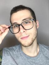 Armação Óculos Grau Masculino Quadrado Bernardo Preto