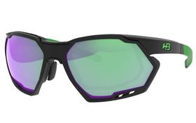 Armação Óculos Hb Rush 10102760247028 Preto Fosco Lente Verde Espelhada
