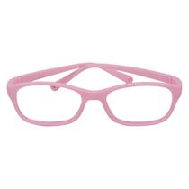 Armação Óculos Infantil Grau Elástico Flexível Não Quebra Rosa Claro 4 a 8 anos Tremix