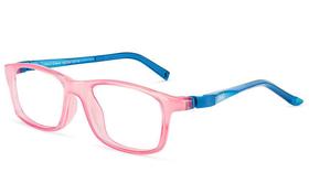 Armação Óculos Infantil Nano Vista Sleek Crew Nao750442 Rosa Azul Translucido 4 A 6 Anos