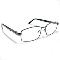 Armação Óculos Para Grau Masculino Metal Ferro Grande Resistente Lentes Sem Grau + UV400 - Master Wolf