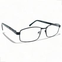 Armação Óculos Para Grau Masculino Metal Ferro Grande Resistente Lentes Sem Grau + UV400 - Master Wolf
