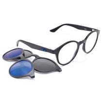 Armação Oculos Redondo ClipOn Solar Lente Espelho Smart 985