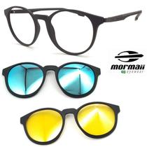 Armação Oculos Redondo Mormaii 6071 Swap2 Preto A14 an