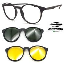 Armação Oculos Redondo Mormaii 6071 Swap2 Preto A14 gn