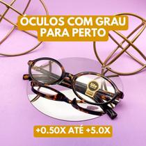 Armação Óculos sem Grau Tartaruga Feminino Oval em Acetato