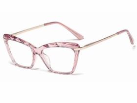 Armação p/ Óculos Grau feminino Rosa moderno 3D Lapidado gatinho Geek Retro Cristal Diamante - BW Company