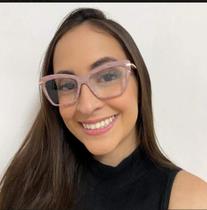 Armação para grau diamante rosa nude Armação para grau diamante rosa nude