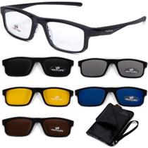 Armação Para Óculos de Grau 6 em 1 Masculino Clip on Polarizado - Multiclips