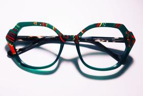 Armação para óculos de grau acetato italiano pintado à mão - Confraria do óculos
