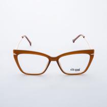 Armação para óculos de Grau Clicquot Feminino Gatinho em Acetato Marrom