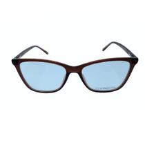Armação para óculos de Grau Coonecta Feminino Gatinho em Acetato Marrom Armação para óculos de Grau Coonecta Feminino Gatinho em Acetato Marrom