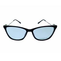 Armação para óculos de Grau Coonecta Feminino Gatinho em Acetato Preto Armação para óculos de Grau Coonecta Feminino Gatinho em Acetato Preto